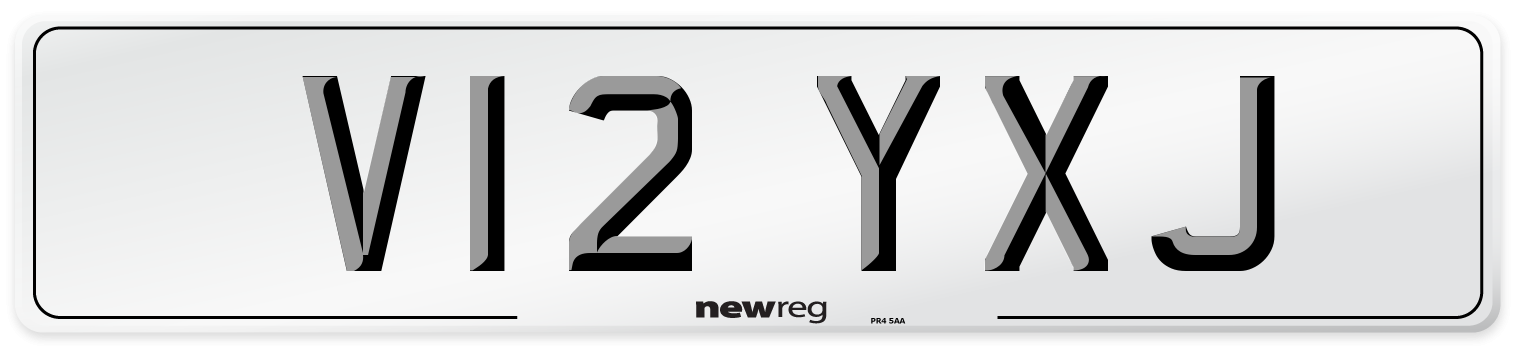V12 YXJ Number Plate from New Reg